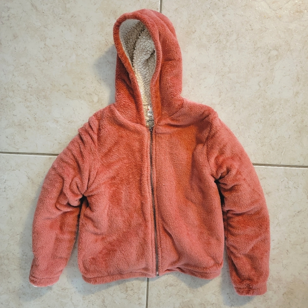 Pink Belle De Jour Size Large Girls Jacket with Sherpa Interior